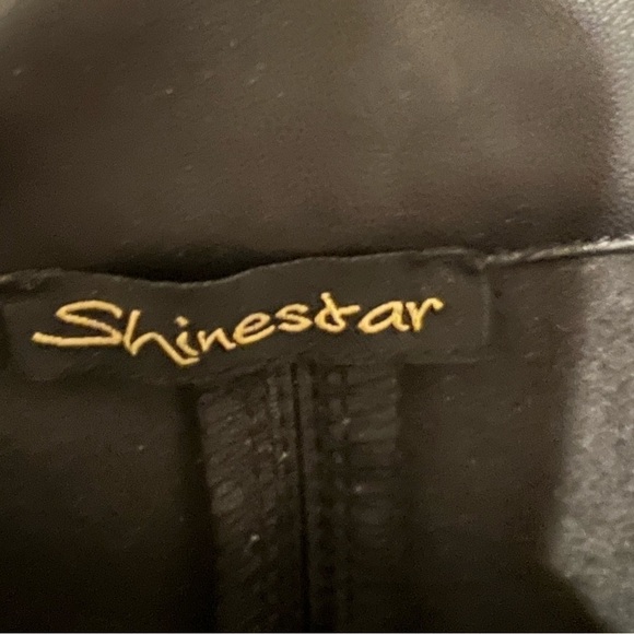 Shinestar Faux Leather Large Front Pockets Zip Up Jacket Small - Picture 3 of 5